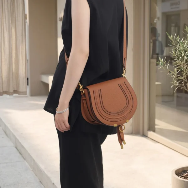 Women Tan Croco Textured Structured Satchel