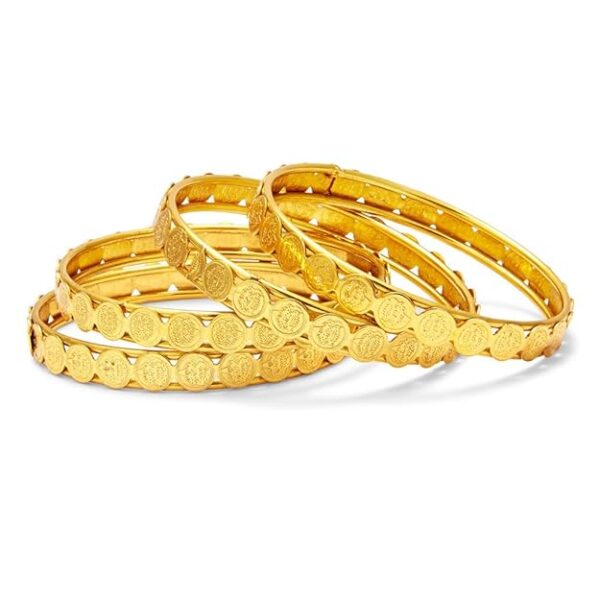 Gold Plated Coin Bangles Set