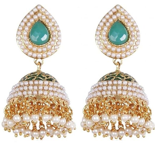 YouBella Traditional Metal Gold Plated Jhumki Earrings for Women & Girls