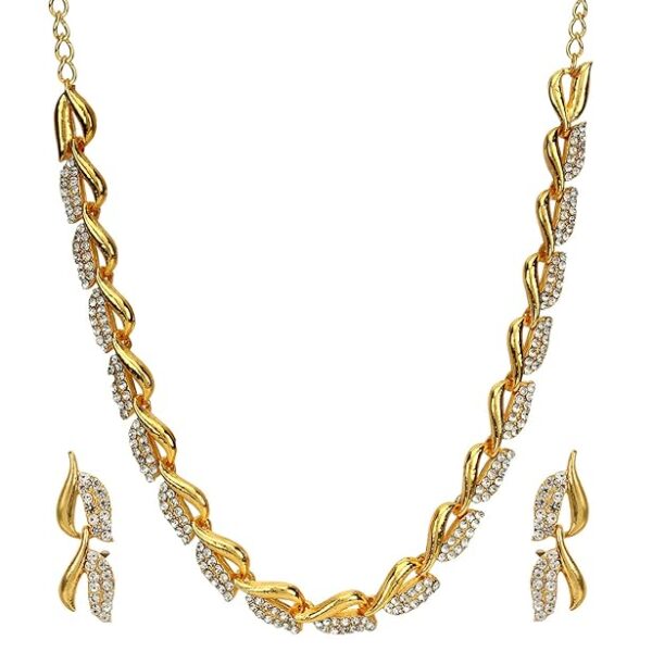 YouBella Jewellery Sets for Women Gold Plated Kundan Traditional Necklace set for women Jewellery set with Earrings For Girls/Women