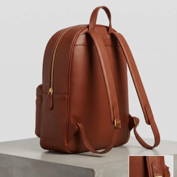 Leather Backpack with Adjustable Harness