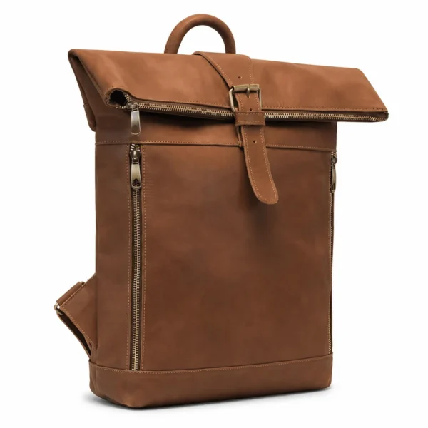 Tan Leather Travel Rucksack